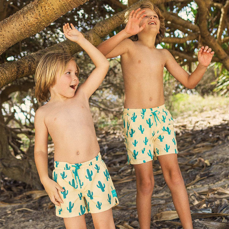 Cactus Jack Junior Swim Shorts in Yellow