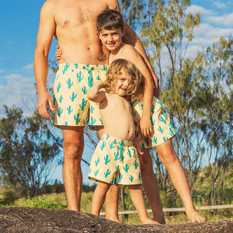 Cactus Jack Swim Shorts in Yellow