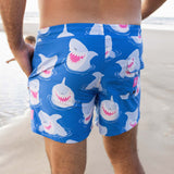 Jolly Jaws Swim Shorts in Blue