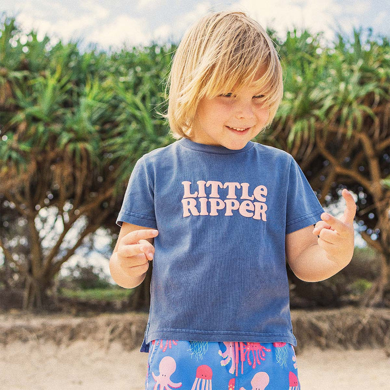 Little Ripper Junior Regular Tee in Navy