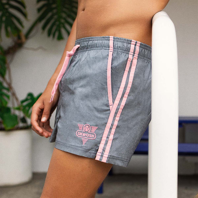 Rec Club 3" Shorties in Charcoal Pink