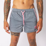 Rec Club 3" Shorties in Charcoal Pink