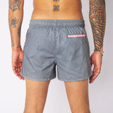 Rec Club 3" Shorties in Charcoal Pink