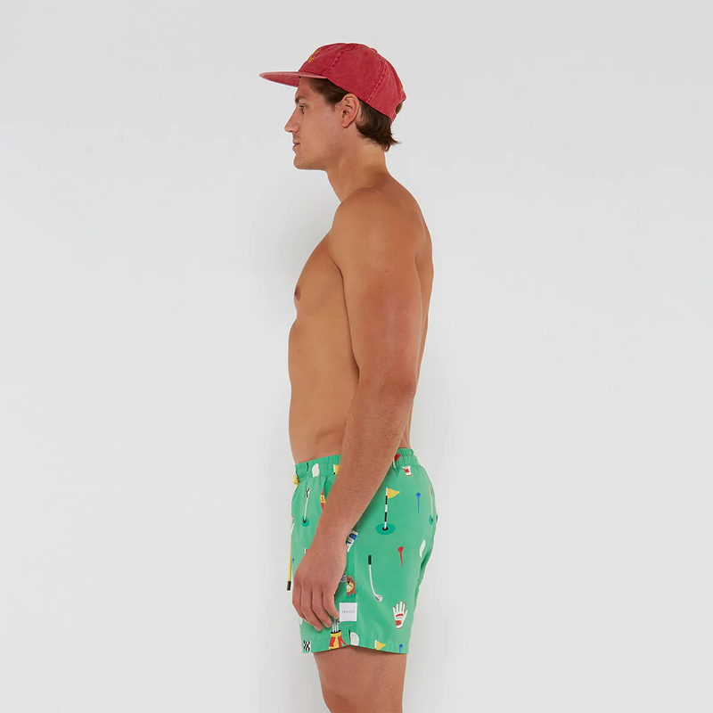 In The Hole Swim Shorts in Green